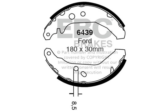 EBC Brake Shoe Replacement Set (6440)