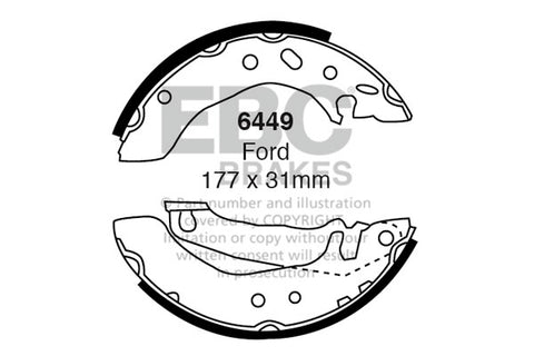 EBC Brake Shoe Replacement Set (6451)