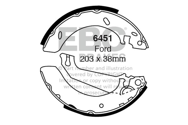 EBC Brake Shoe Replacement Set (6525)