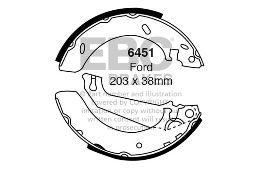EBC Brake Shoe Replacement Set (6525)