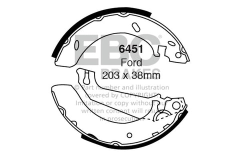 EBC Brake Shoe Replacement Set (6525)