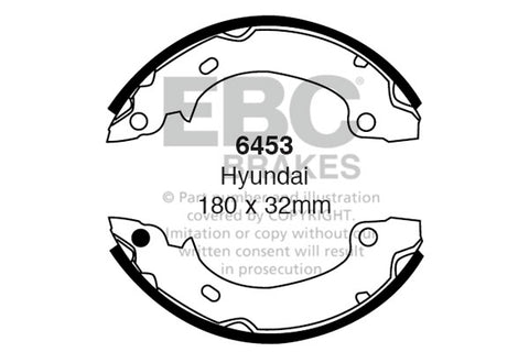 EBC Brake Shoe Replacement Set (6455)