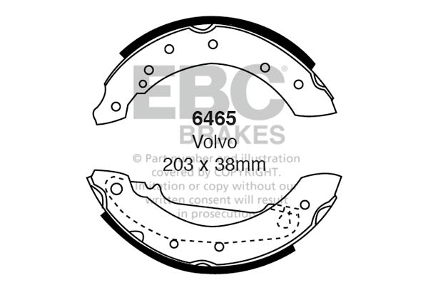 EBC Brake Shoe Replacement Set (6524)