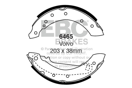 EBC Brake Shoe Replacement Set (6524)