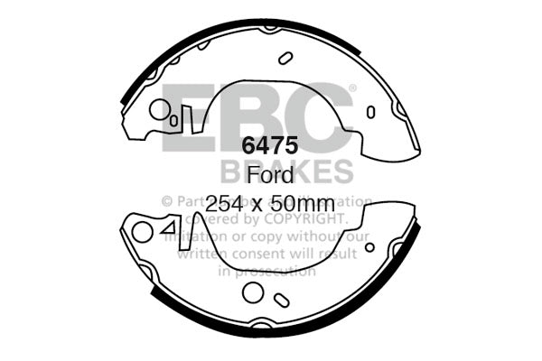 EBC Brake Shoe Replacement Set (6603)