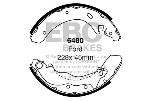 EBC Brake Shoe Replacement Set (6479)