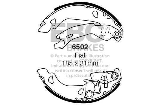 EBC Brake Shoe Replacement Set (6625)