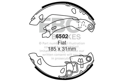 EBC Brake Shoe Replacement Set (6625)