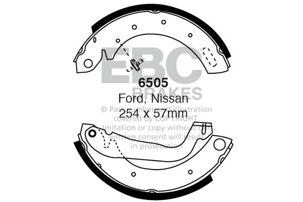 EBC Brake Shoe Replacement Set (6480)