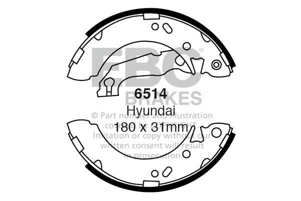 EBC Brake Shoe Replacement Set (6627)