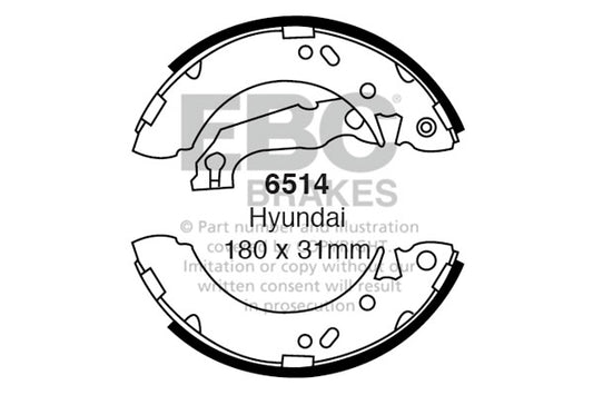 EBC Brake Shoe Replacement Set (6627)