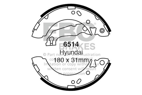 EBC Brake Shoe Replacement Set (6627)