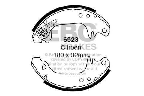 EBC Brake Shoe Replacement Set (6395)