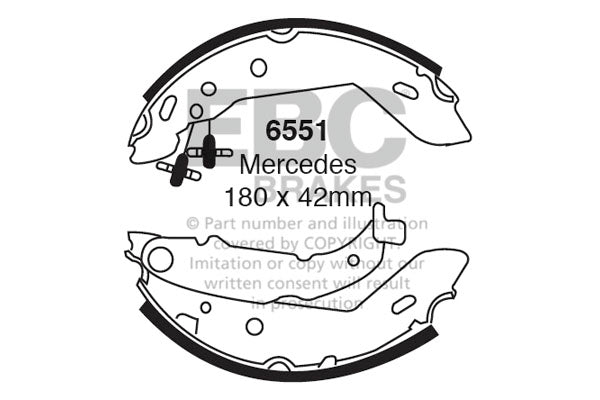 EBC Brake Shoe Replacement Set (6667)
