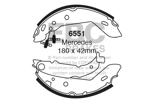 EBC Brake Shoe Replacement Set (6667)