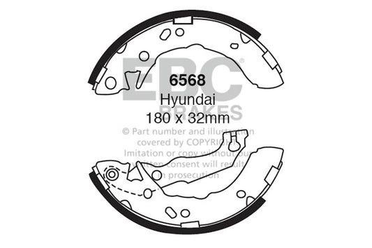 EBC Brake Shoe Replacement Set (6477)