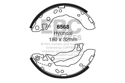 EBC Brake Shoe Replacement Set (6477)