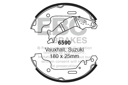EBC Brake Shoe Replacement Set (6664)