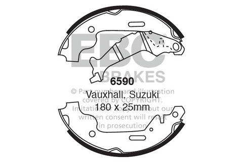 EBC Brake Shoe Replacement Set (6664)
