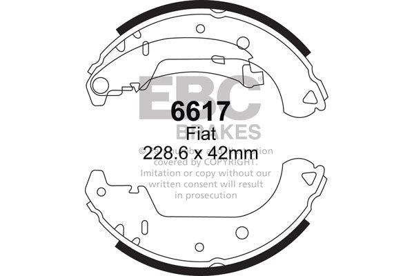 EBC Brake Shoe Replacement Set (6697)