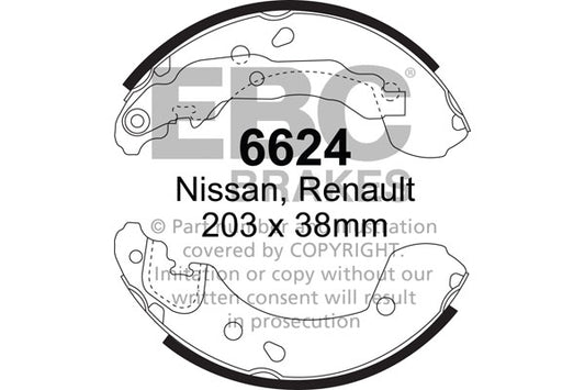EBC Brake Shoe Replacement Set (6511)
