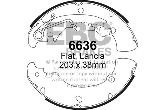 EBC Brake Shoe Replacement Set (6650)