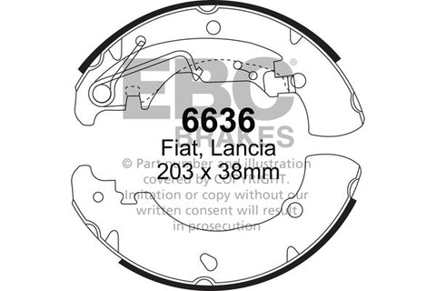 EBC Brake Shoe Replacement Set (6650)