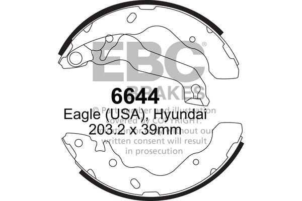 EBC Brake Shoe Replacement Set (6683)