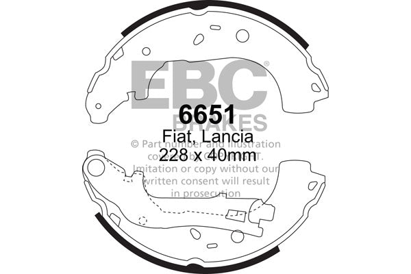 EBC Brake Shoe Replacement Set (6617)