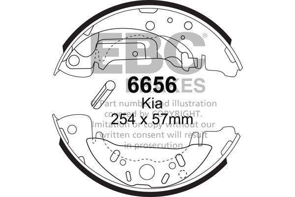 EBC Brake Shoe Replacement Set (6504)