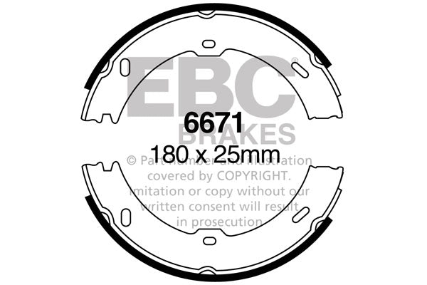 EBC Brake Shoe Replacement Set (6619)