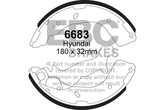 EBC Brake Shoe Replacement Set (6684)