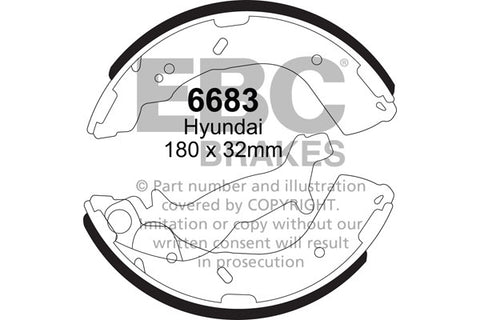 EBC Brake Shoe Replacement Set (6684)