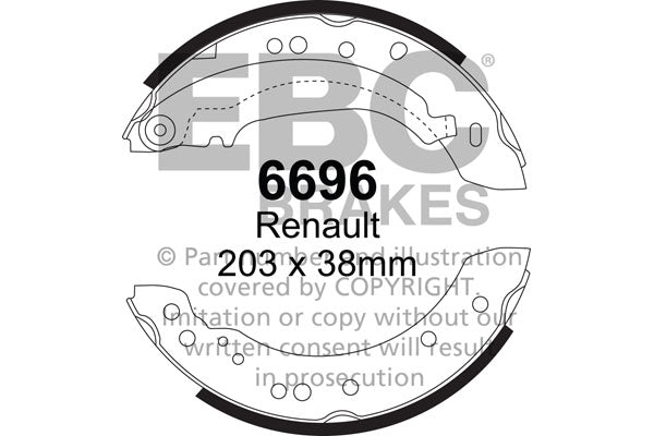 EBC Brake Shoe Replacement Set (5190)