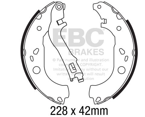 EBC Brake Shoe Replacement Set (6637)