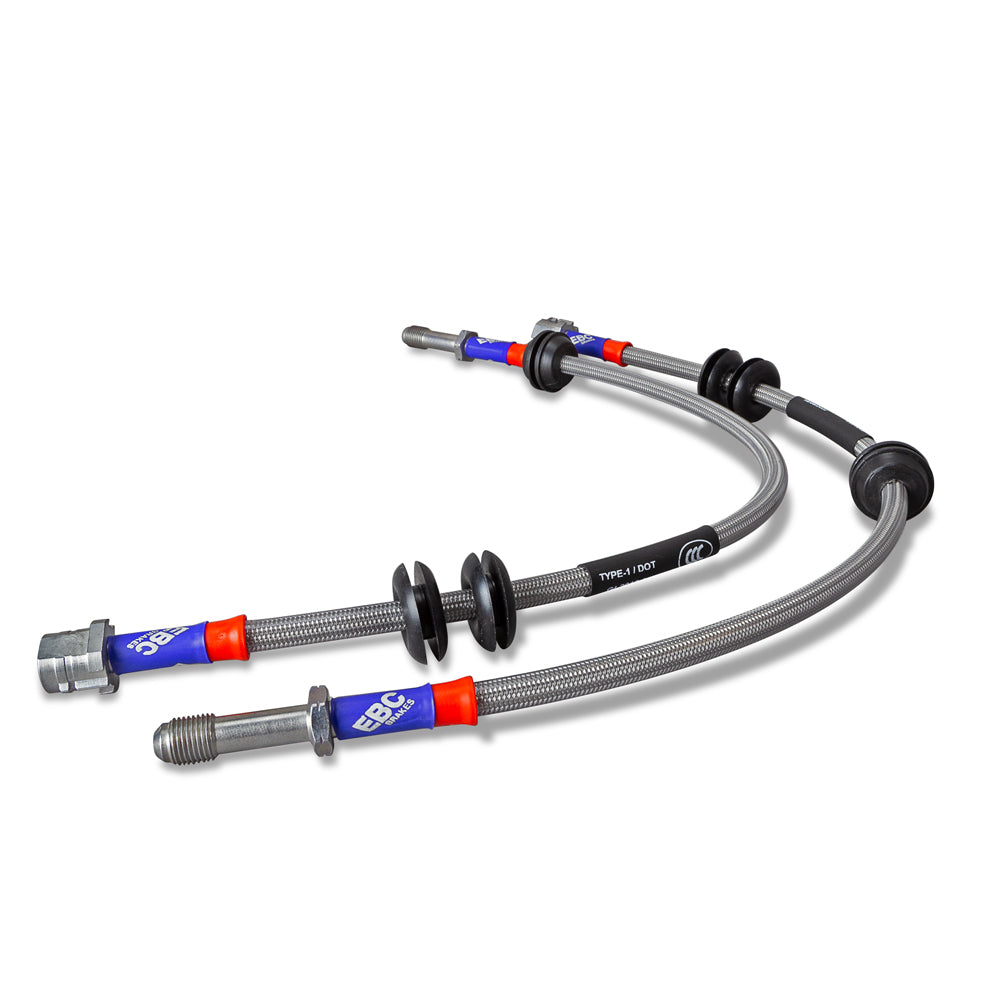 EBC-Brakes Brake Line Set to fit Front EBC Brake Line Stainless Braided Set (Pair) (BLA2155-4L) \u2013 EBC