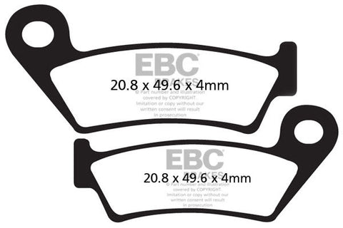 EBC Cycle Red Brake Pad for ROCK SHOX D1 (CFA242R)