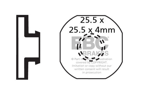 EBC Cycle Red Brake Pad for FORMULA EVOLUZIONE (CFA274R)