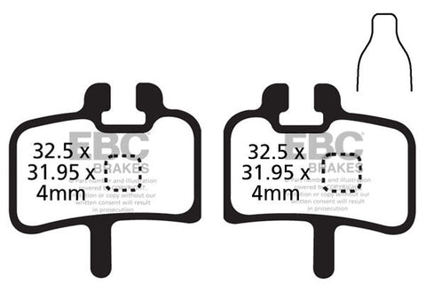 EBC Cycle Gold Brake Pad for HAYES HFX-MAG (CFA277HH)