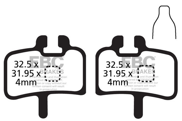 EBC Cycle Red Brake Pad for HAYES MX 1 (CFA277R)