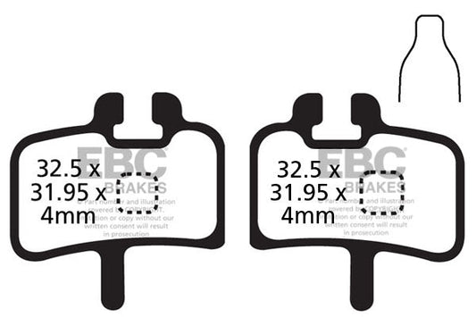 EBC Cycle Gold Brake Pad for HAYES HFX-9 (CFA277HH)