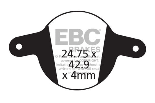 EBC Cycle Red Brake Pad for PROMAX DSK 901/903 (CFA326R)