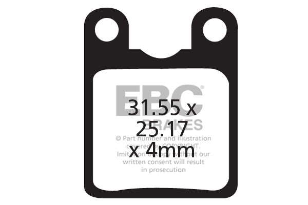 EBC Cycle Gold Brake Pad for GIANT MPH 2000 (CFA333HH)