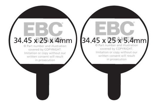 EBC Cycle Brake Pad for PROMAX DSK 320/700 (CFA378)