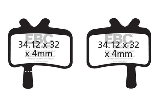 EBC Cycle Brake Pad for PROMAX DSK 950 (CFA394)