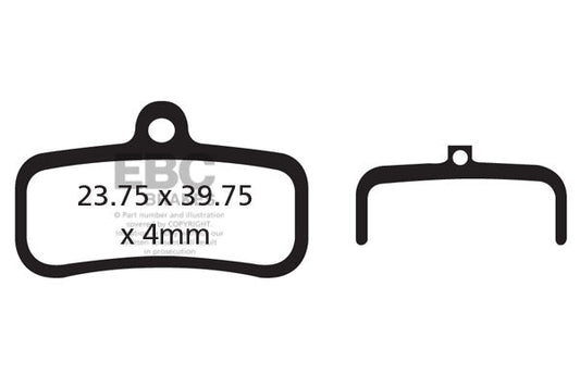 EBC Cycle Red Brake Pad for SHIMANO BR-M640 (CFA493R)