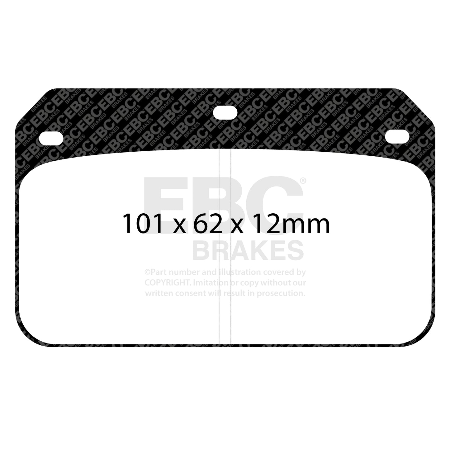 EBC RPX Track pads for Wilwood  Dynalite cotter pin     (DP8001RPX) Front