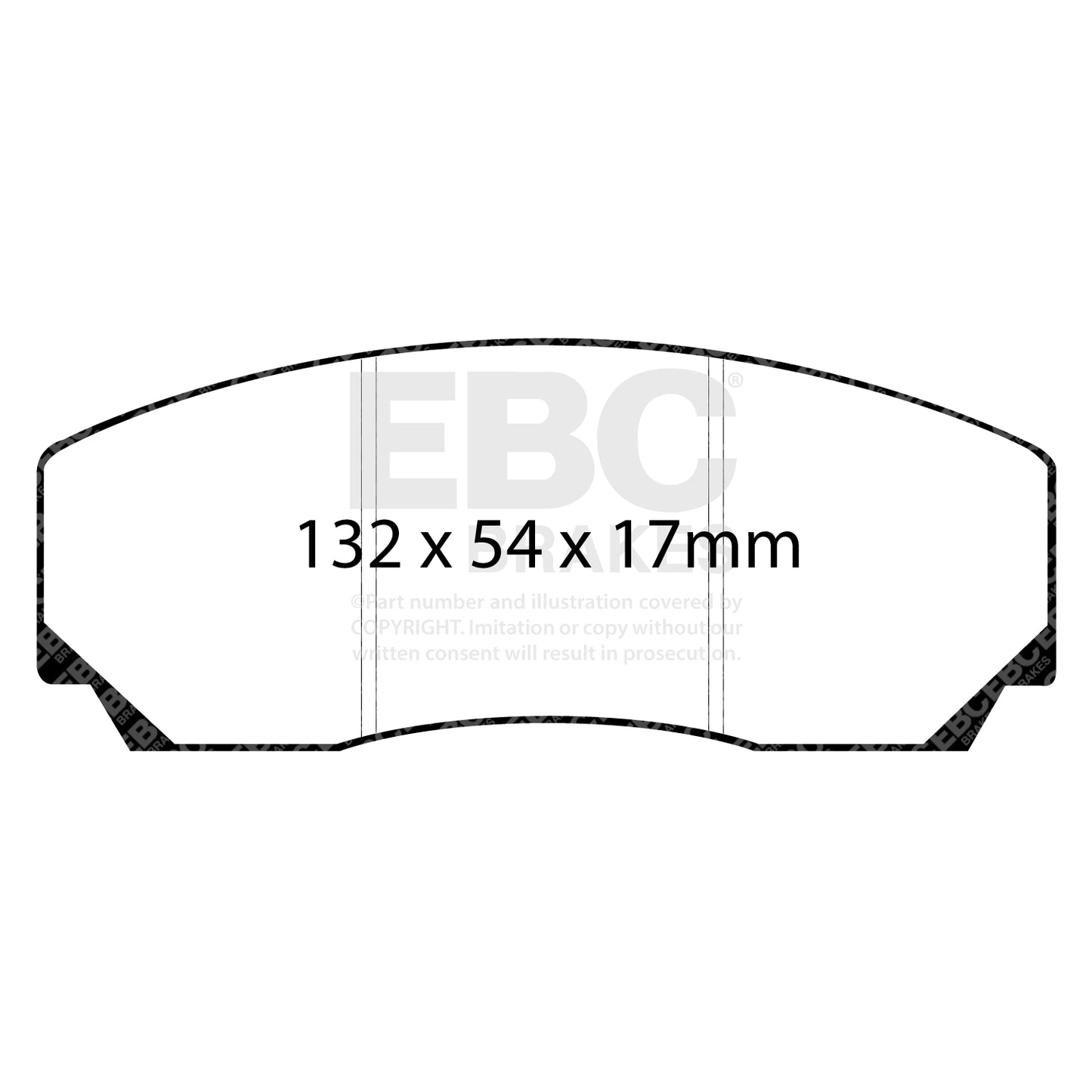 EBC RP1 Track pads for K-Sport  6 Pot 286mm    (DP8002RP1) Front