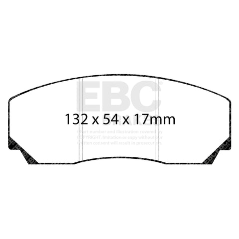 EBC RPX Track pads for Hi- Spec  R132-6    (DP8002RPX) Front