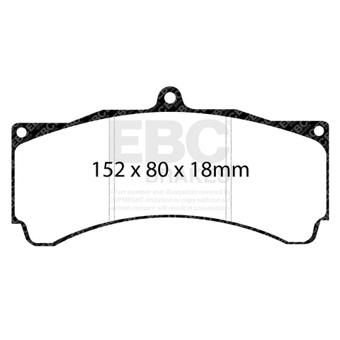 EBC RP1 Track pads for Hi- Spec  R152-6    (DP8005RP1) Front